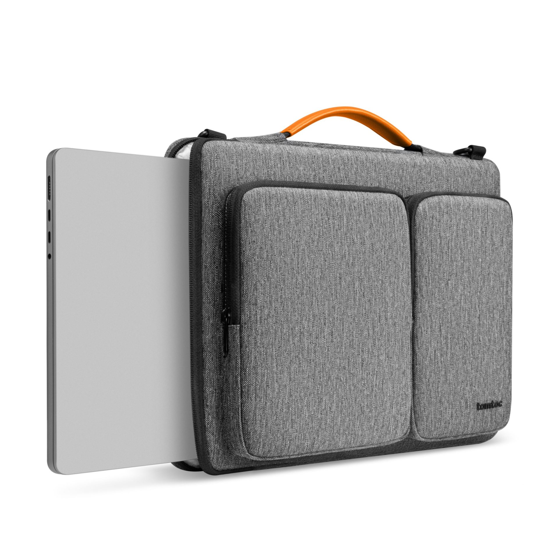 TÚI ĐEO TOMTOC (USA) VERSATILE 360* SHOULDER BAGS MACBOOK 13″14″, ULTRABOOK 13″ GRAY A42-C01G