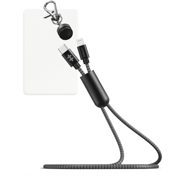 CÁP IPHONE 14 I 13 I 12 C TO LIGHTNING 20/30W HYPERDRIVE KEYCHAIN 0.2M MFI IPHONE/IPAD HD-CLM302
