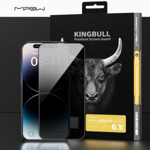 CƯỜNG LỰC MIPOW KINGBULL iPHONE 15 PRO HD CHỐNG NHÌN TRỘM ANTI SPY PROTECTOR – BJ515-BK