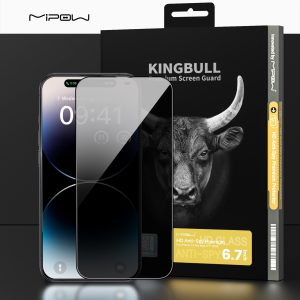 CƯỜNG LỰC MIPOW KINGBULL iPHONE 15 PRO MAX HD CHỐNG NHÌN TRỘM ANTI SPY PROTECTOR – BJ516-BK