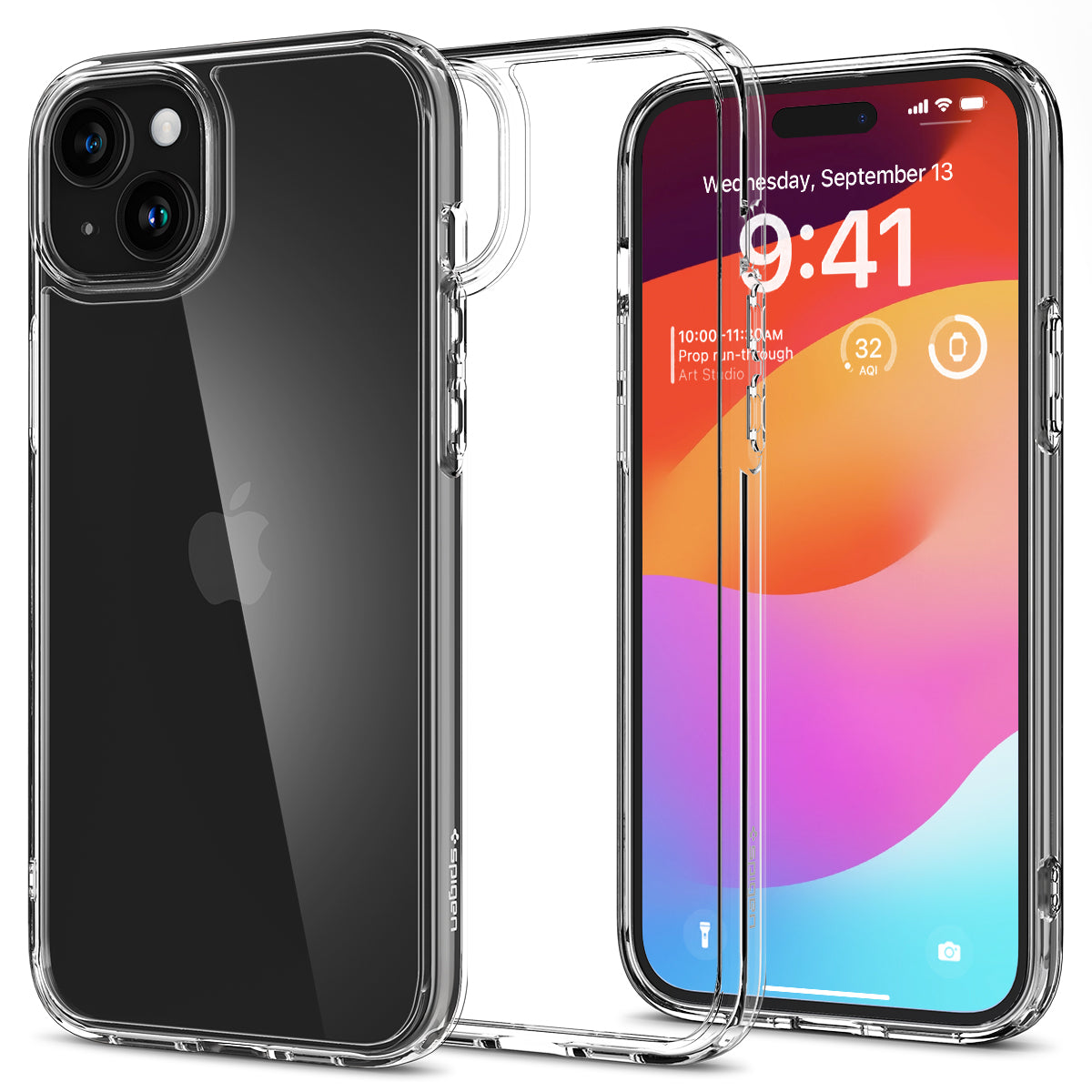 ỐP LƯNG SPIGEN IPHONE 15 ULTRA HYBRID CRYSTAL (TRONG SUỐT, VIỀN ĐEN)